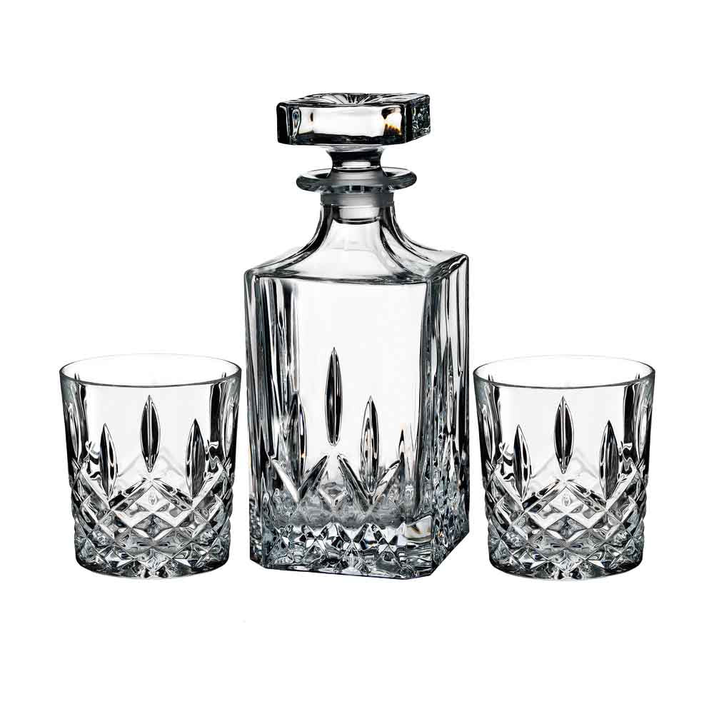 Marquis by Waterford Markham Decanter & Double Old Fashioned Tumbler Set