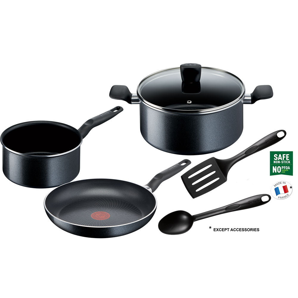 Tefal Start Easy Non-Stick 3 Piece Set And Utensils