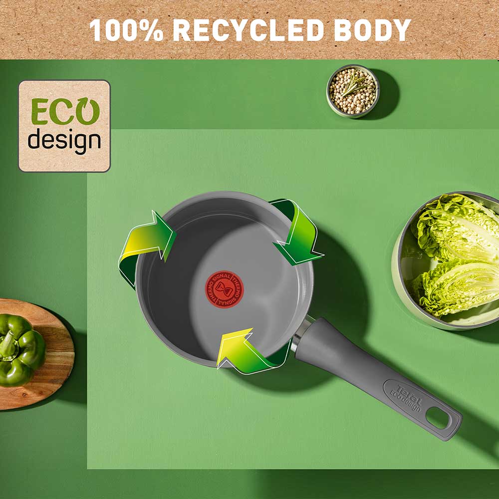 Tefal Revive Ceramic Induction Non-Stick Saucepan 18cm infographic at MyHouse