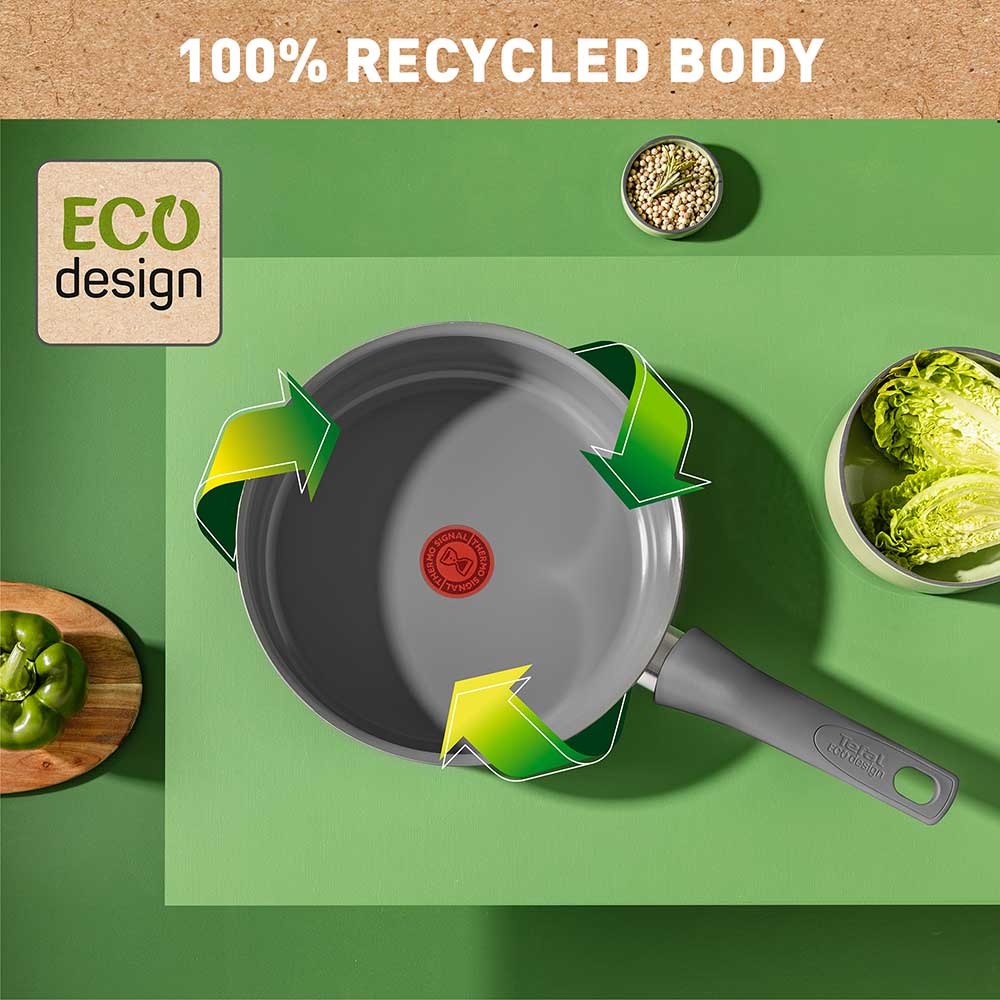 Tefal Revive Ceramic Induction Non-Stick Saute Pan and Lid 24cm infographic at MyHouse