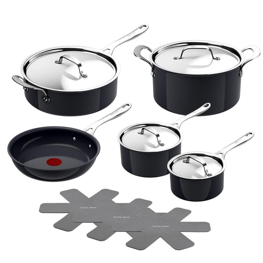 Tefal by Jamie Oliver Ceramic Enjoy 5 Piece Cookware Set with Pan Protectors - MyHouse