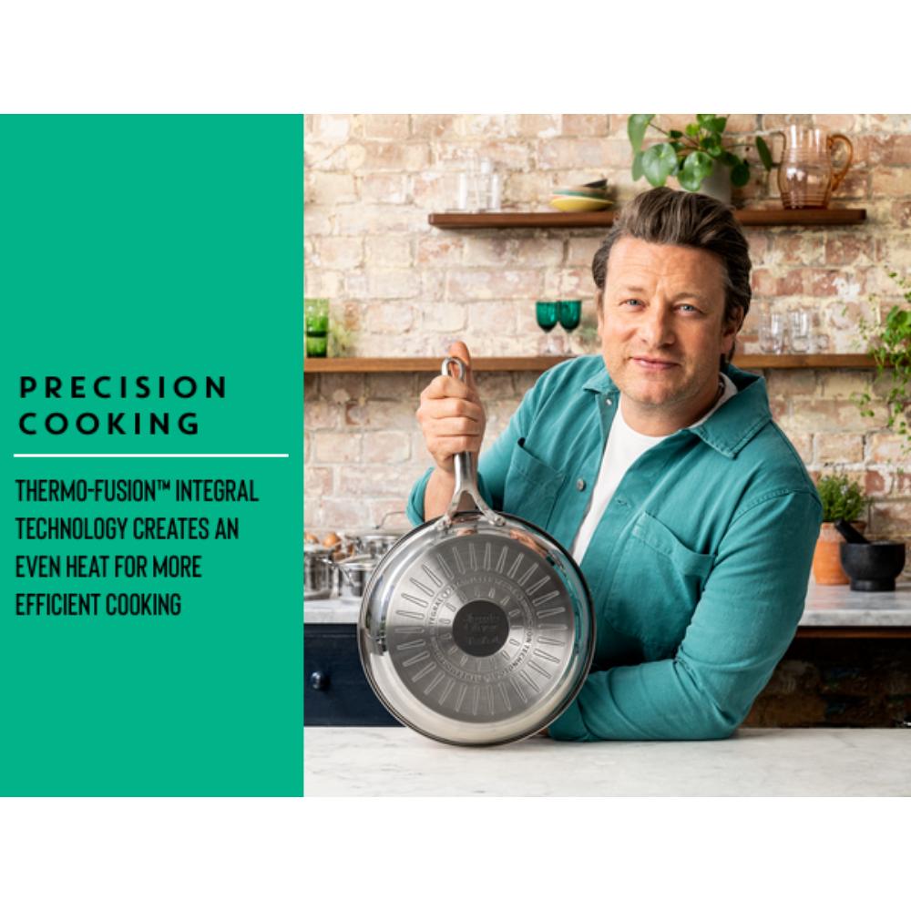 Jamie Oliver by Tefal Cook Smart Induction Stainless Steel Uncoated Frypan 28cm