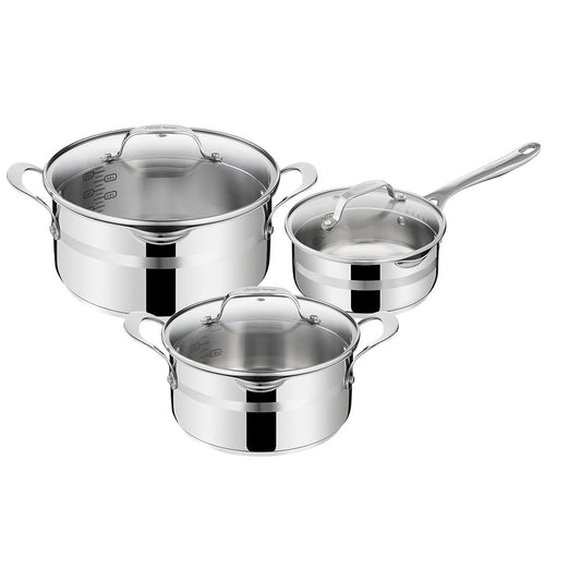 Jamie Oliver by Tefal Induction Stainless Steel 3 Piece Pot Set - MyHouse