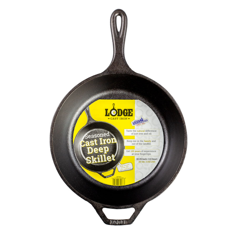 Lodge Cast Iron Deep Skillet with Helper Handle 26 cm