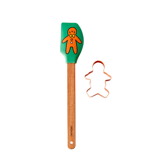 Ambrosia Santas Workshop Spatula with Cookie Cutter - Designs May Vary