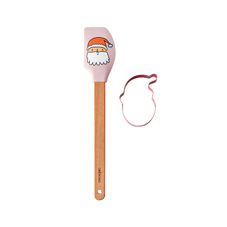 Ambrosia Santas Workshop Spatula with Cookie Cutter - Designs May Vary