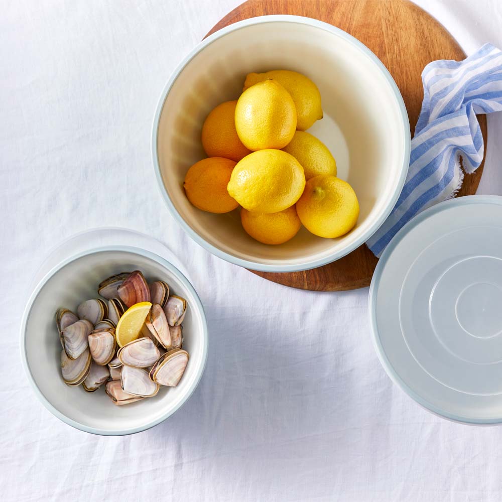 Ambrosia Azure Set of 3 Moulded Mixing Bowl