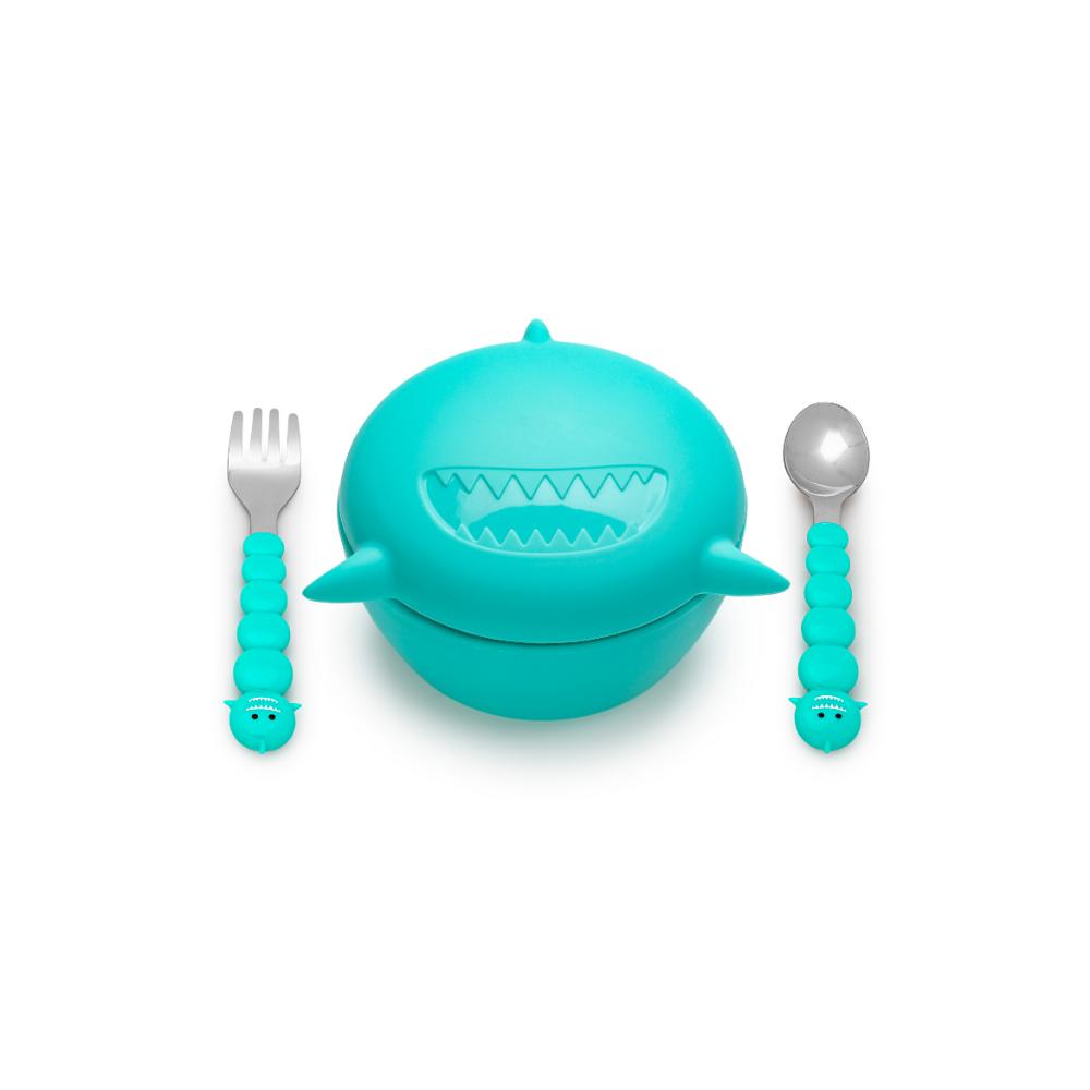 Melii Silicone Animal Bowls With Lid And Utensils - MyHouse