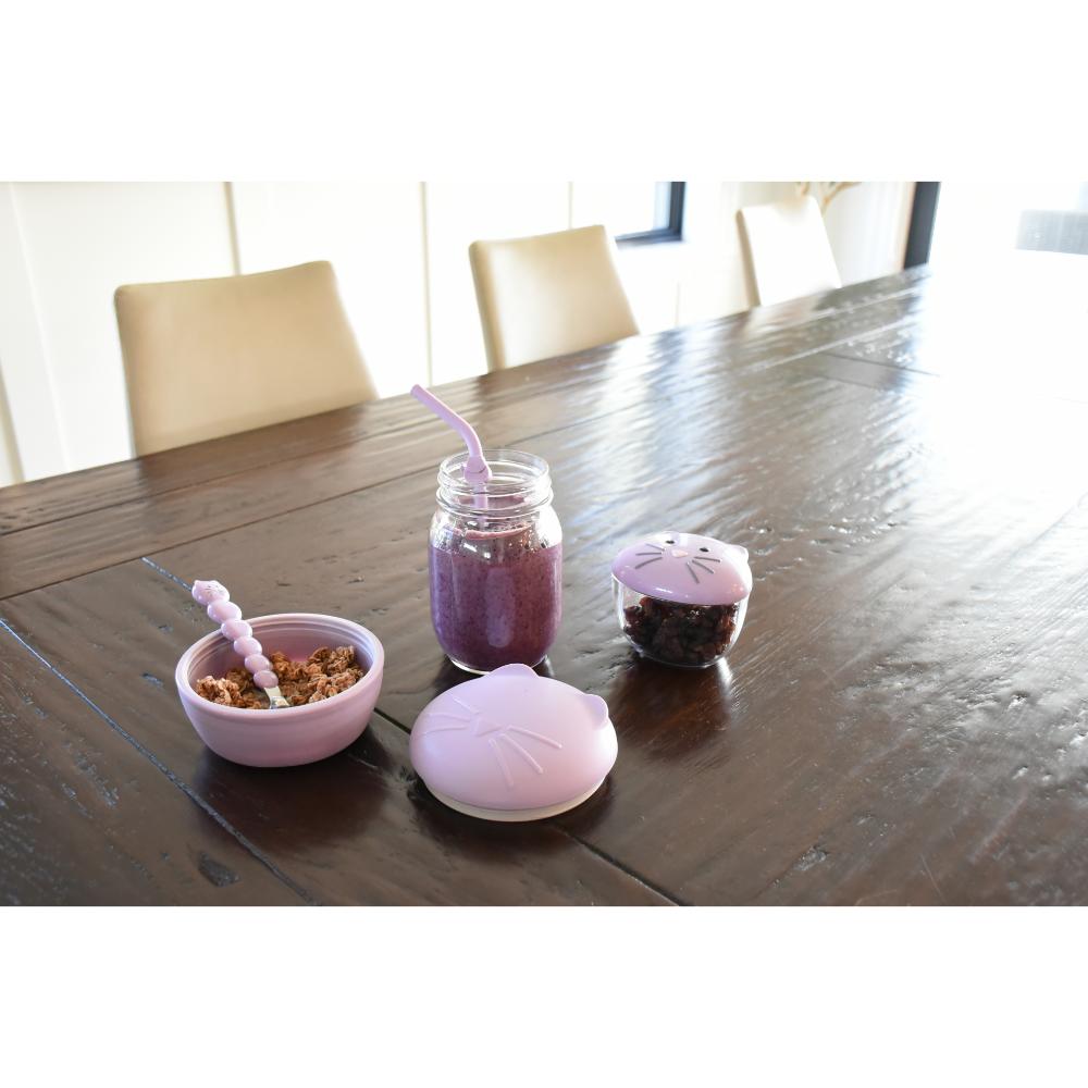 Kids Silicone Animal Bowls With Lid And Utensils - MyHouse