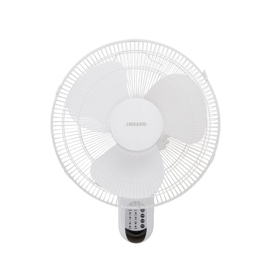 Heller White Wall Fan With/ Remote Control