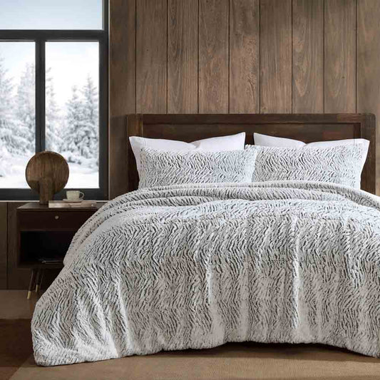 Ardor Boudoir Faux Fur Sherpa 3 Piece Comforter Set at MyHouse