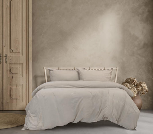 Ardor Boudoir Vintage Washed Quilt Cover Set Grey at MyHouse