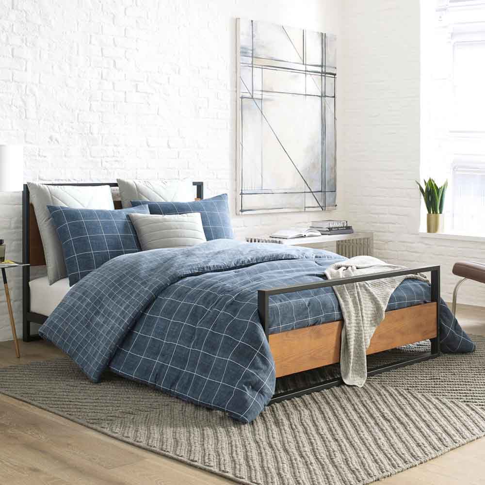 Kenneth Cole Holden Grid Quilt Cover Set