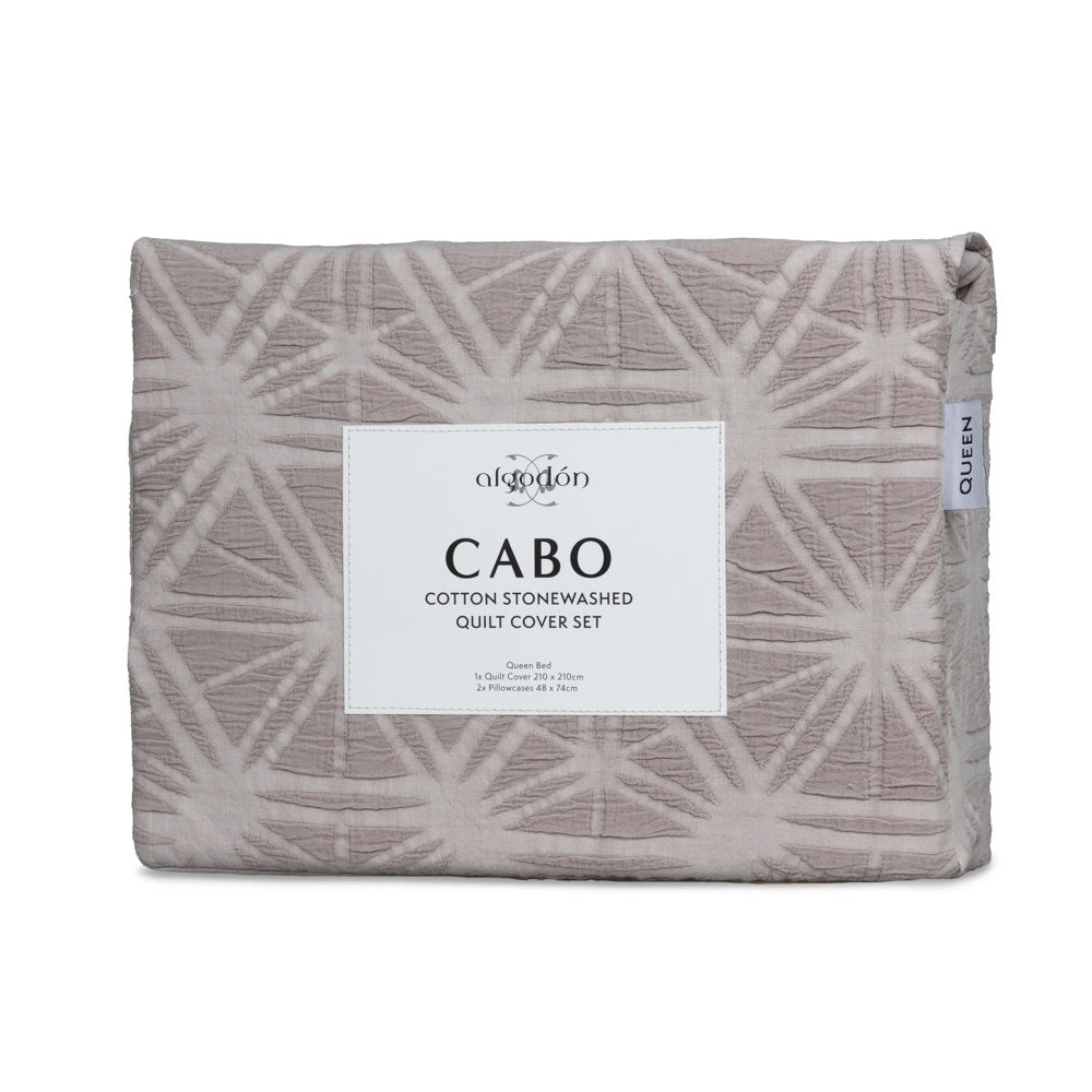 Algodon Cabo Washed Cotton Jacquard Quilt Cover Set