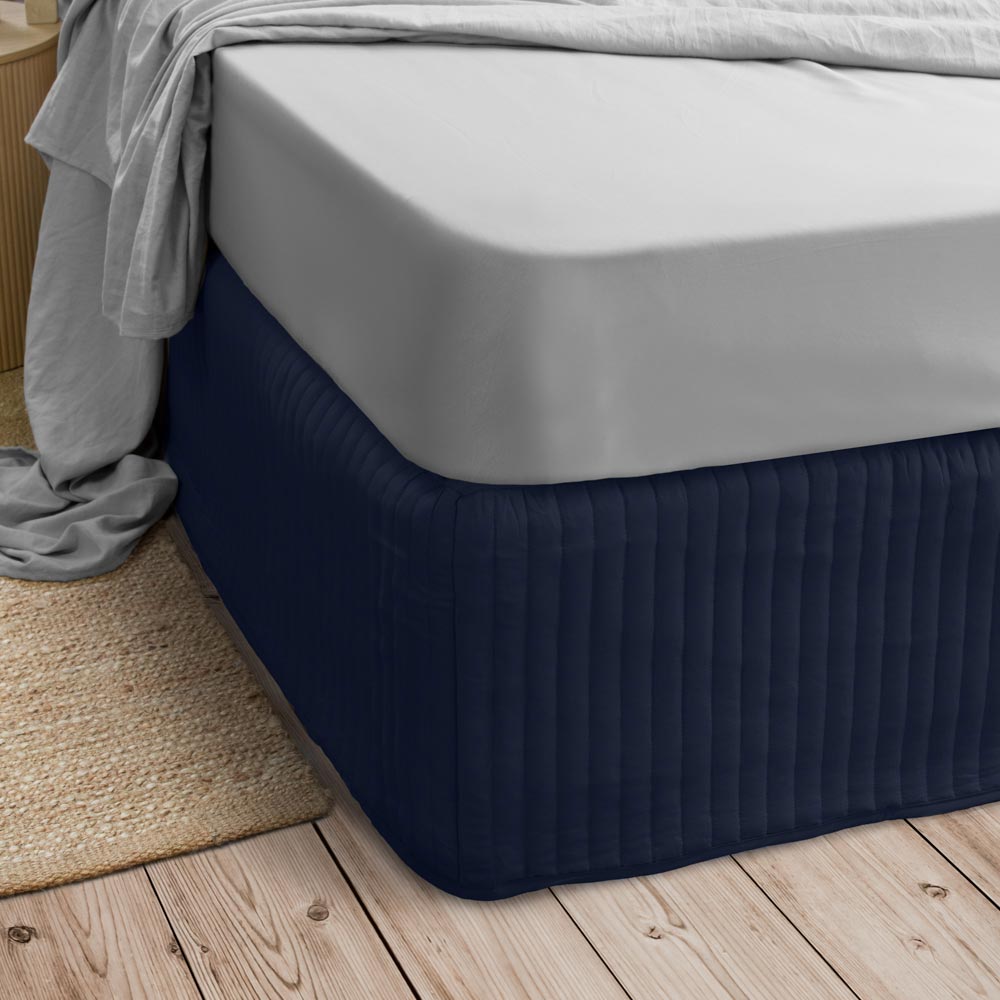 Ardor Boudoir Quilted Valance Navy