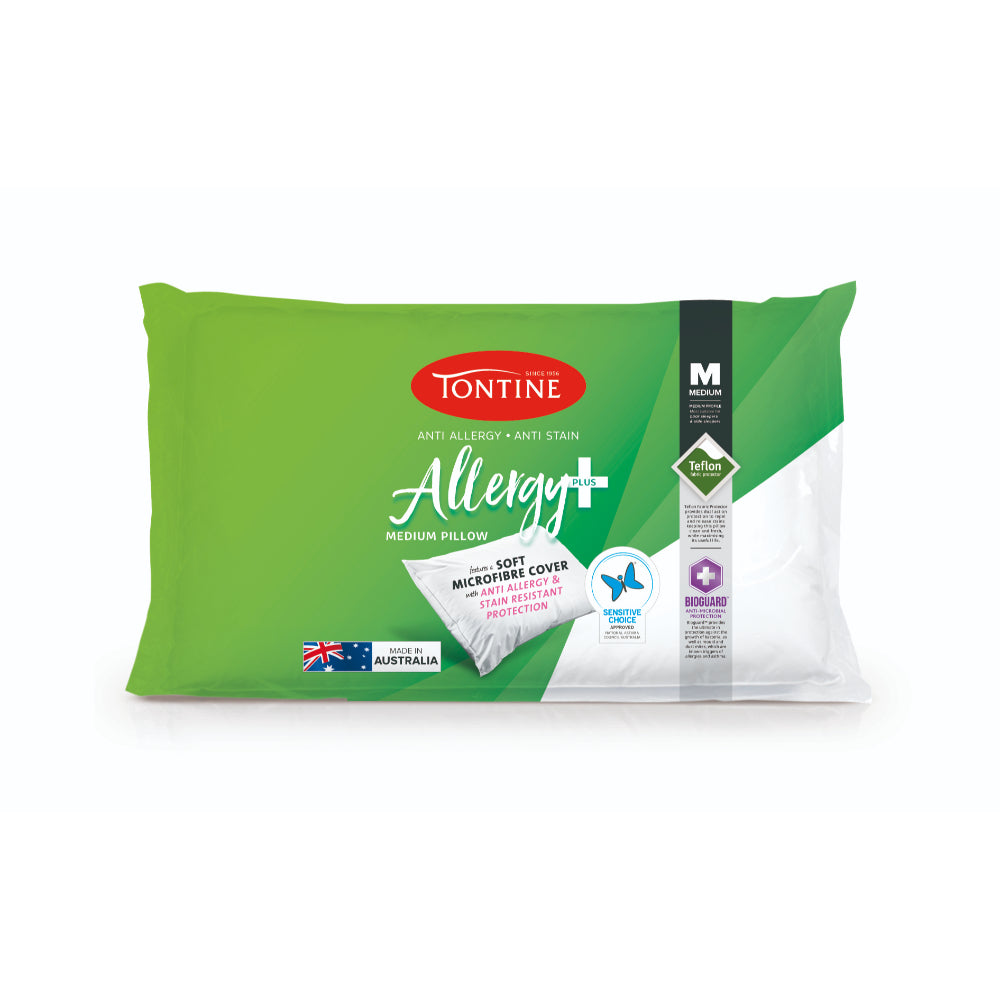 Tontine Allergy Plus Anti Stain Pillow Medium