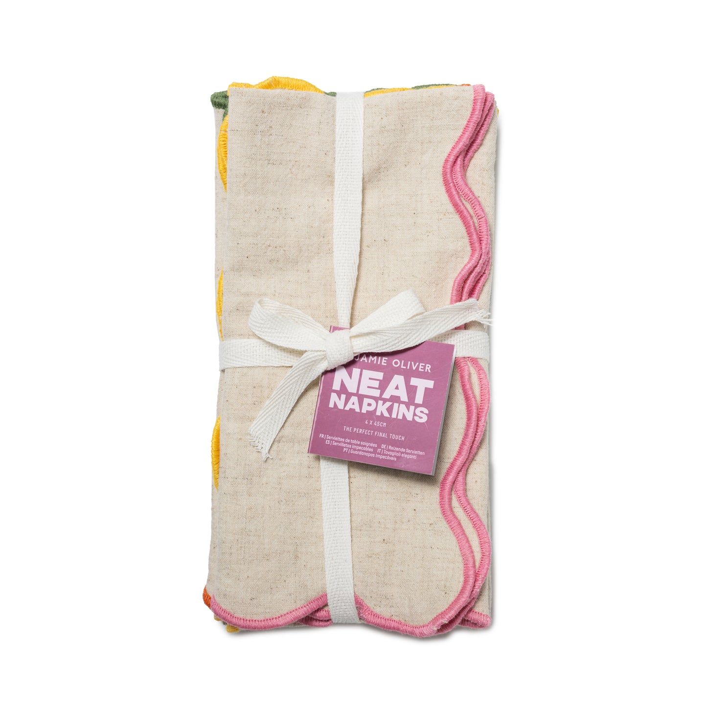 Jamie Oliver Set Of 4 Big Love Mix Neat Napkins