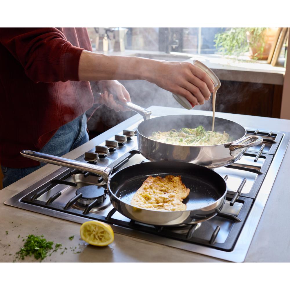 Joseph Joseph Space Steel Non Stick Stainless Steel Frypan 28cm