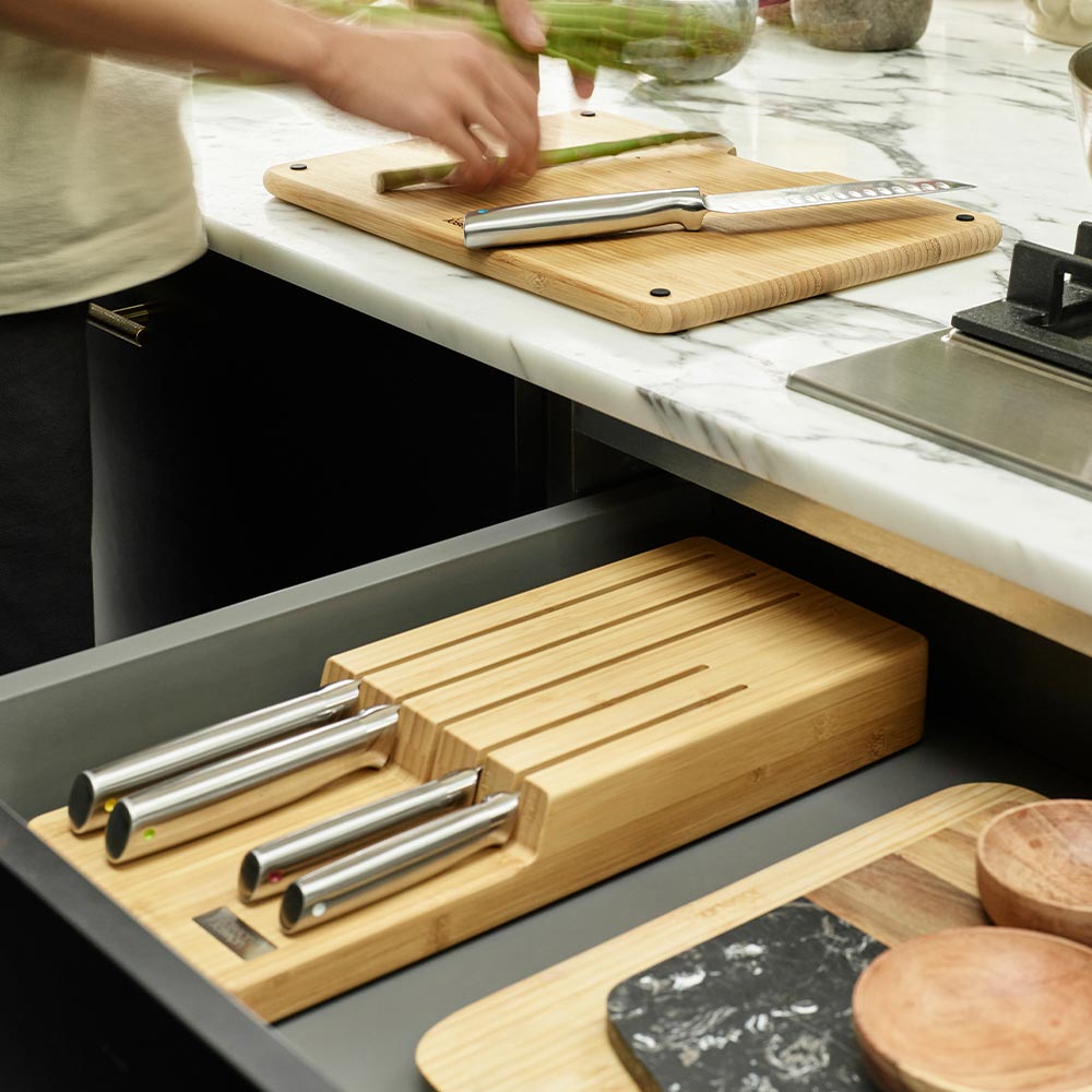 Joseph Joseph Elevate 5 Piece Knife Set with Bamboo Storage Tray