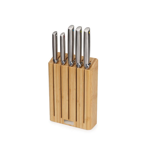 Joseph Joseph Elevate Steel Knives Bamboo 5-Piece Knife Block Set