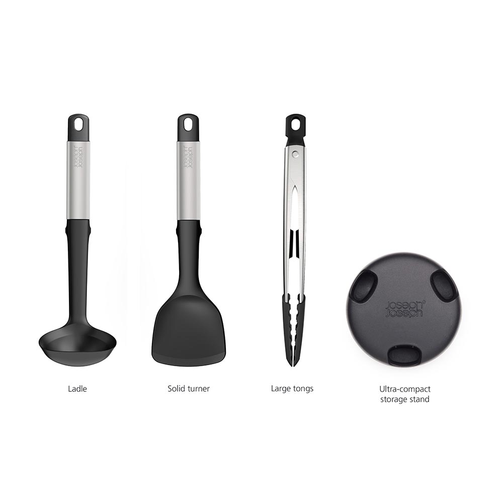 Joseph Joseph Elevate Fusion 3 Piece Silicone Utensil Set with Stand