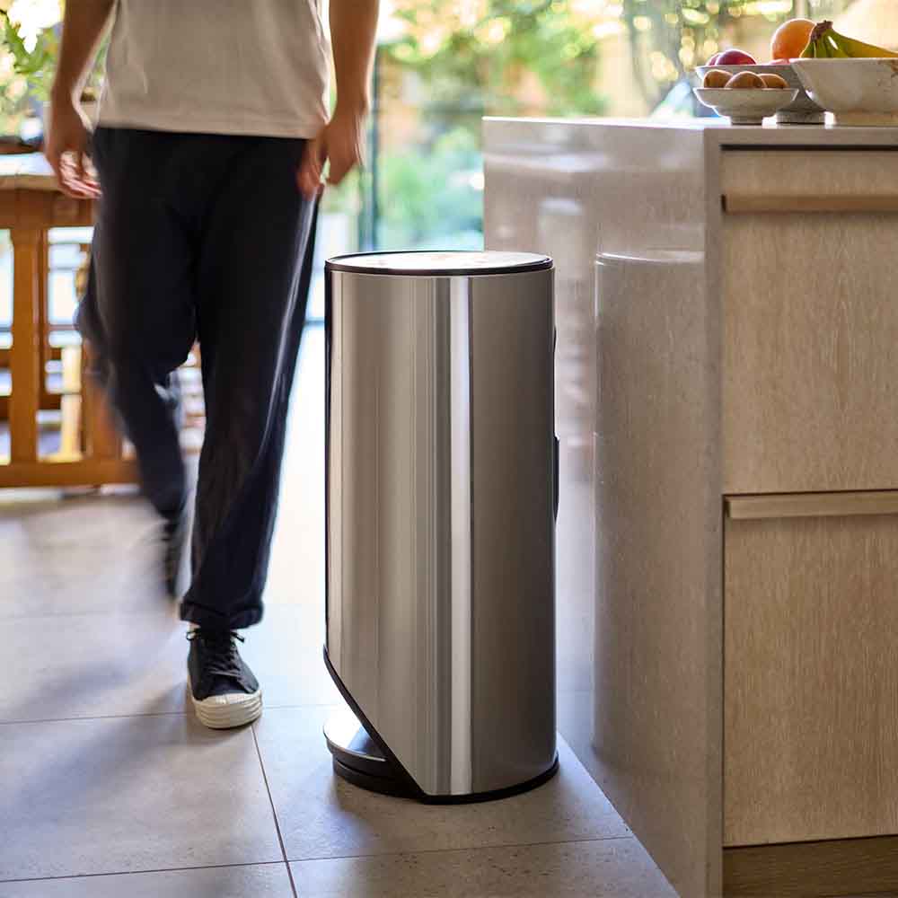 Joseph Joseph Arc 30L Slimline Pedal Bin With Liner Pocket