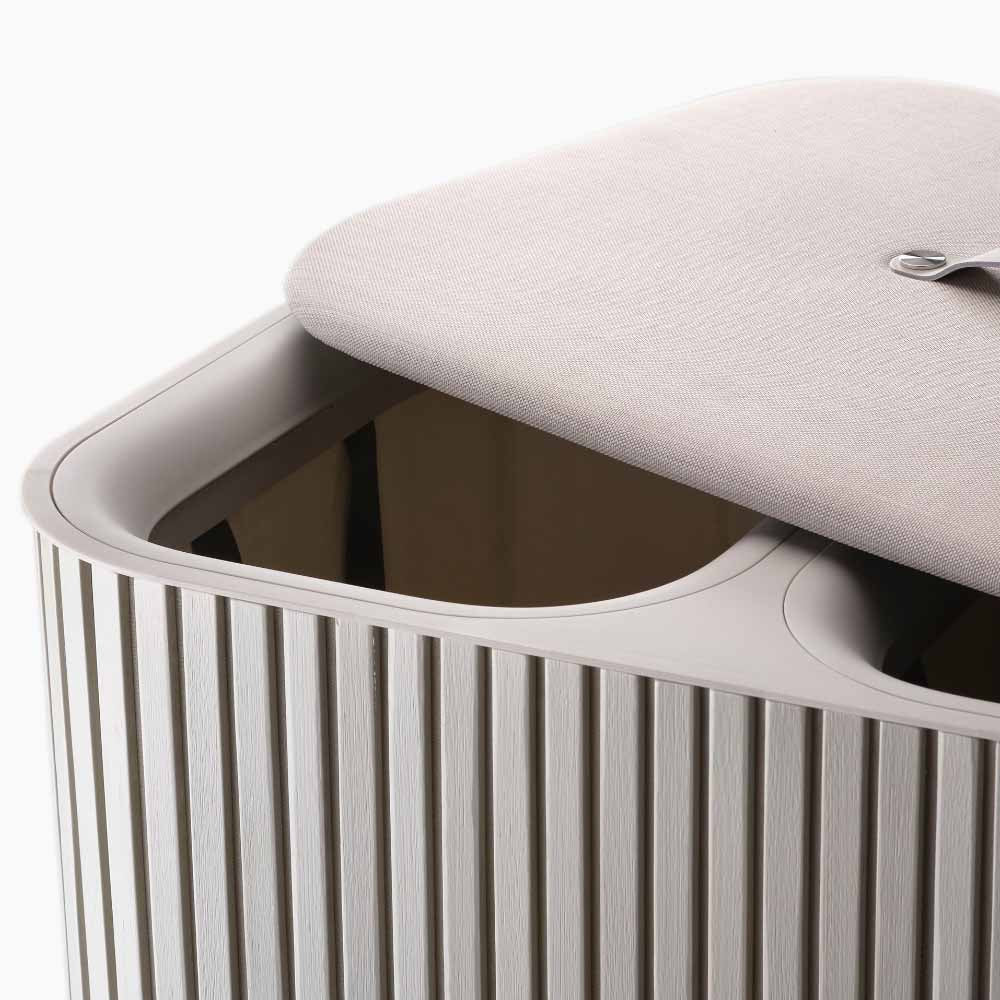 Joseph Joseph Tota Twin Luxe 90L Easy-Empty Bamboo Laundry Basket at MyHouse