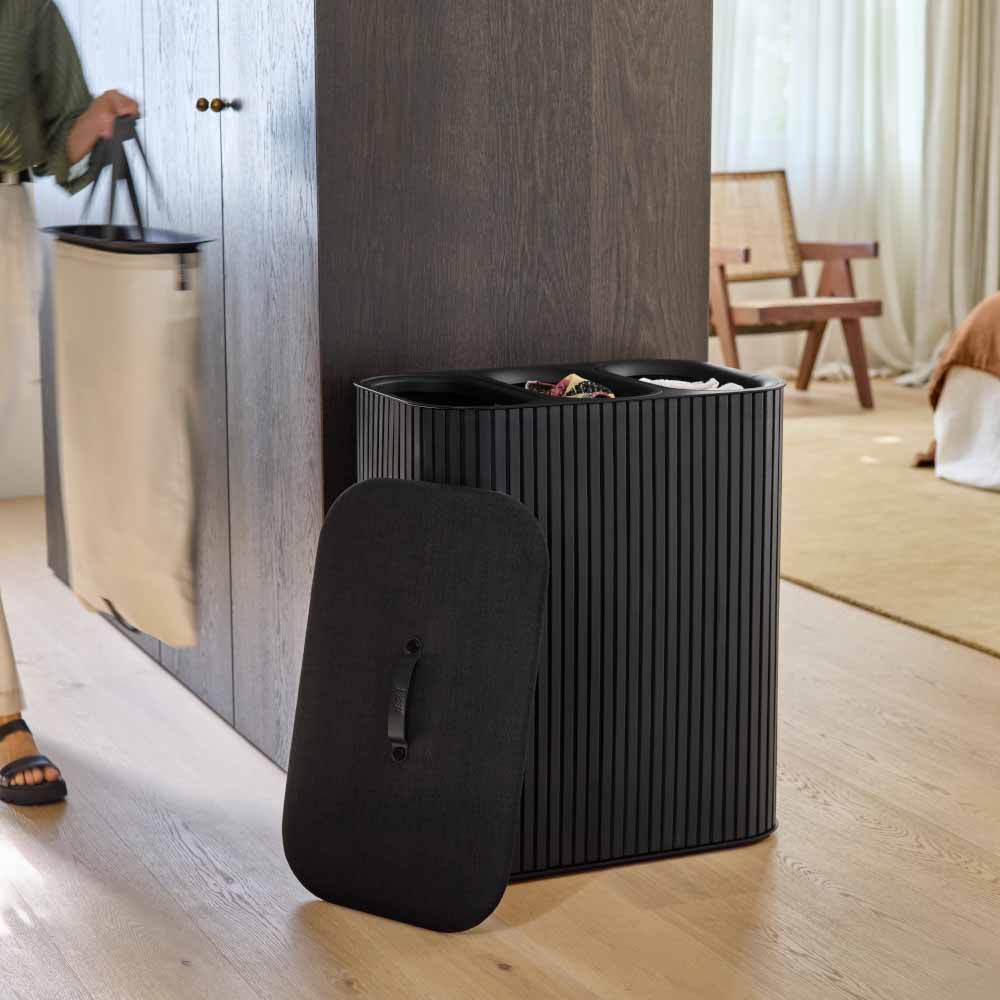 Joseph Joseph Tota Trio Luxe 90L Easy-Empty Bamboo Laundry Basket at MyHouse