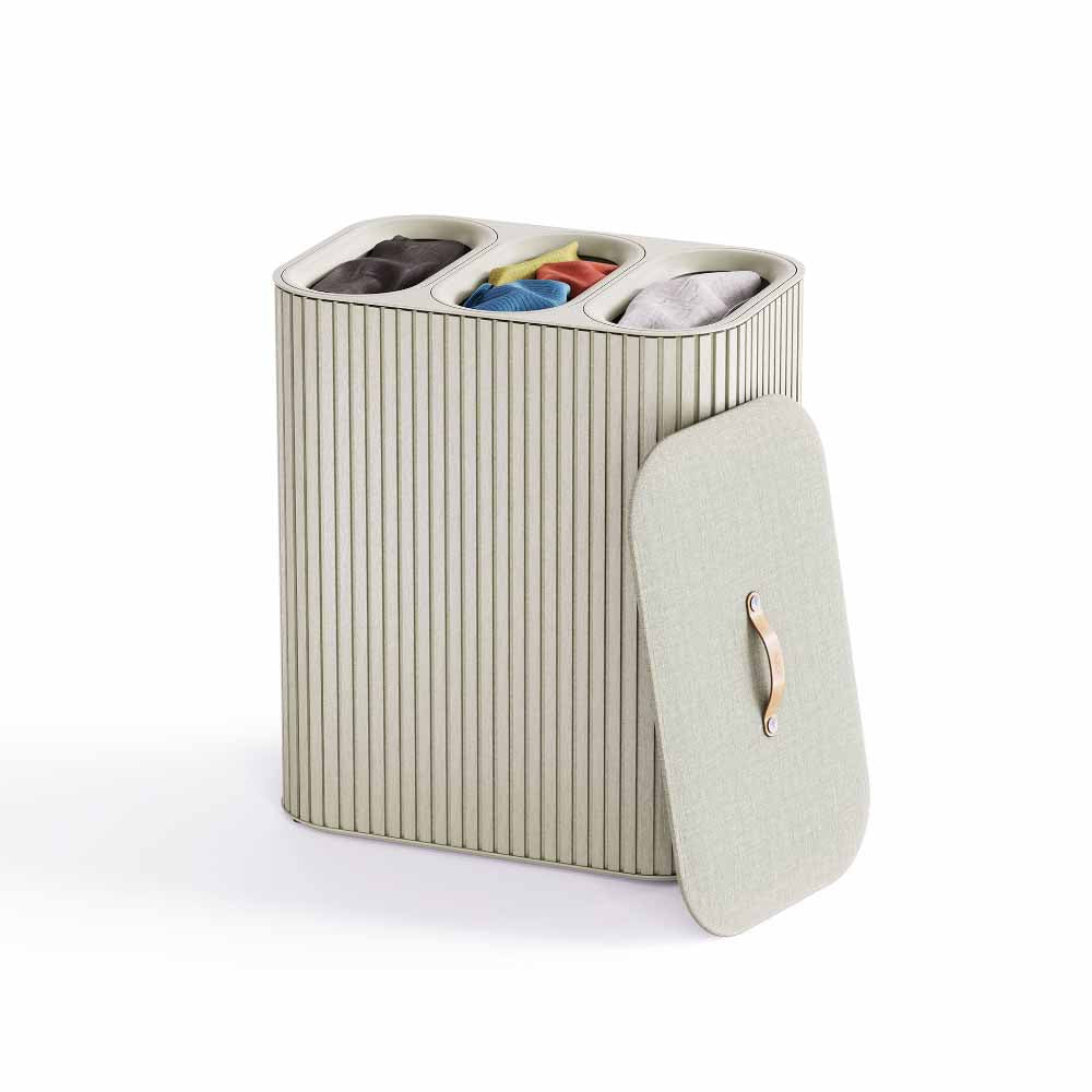 Joseph Joseph Tota Trio Luxe 90L Easy-Empty Bamboo Laundry Basket at MyHouse