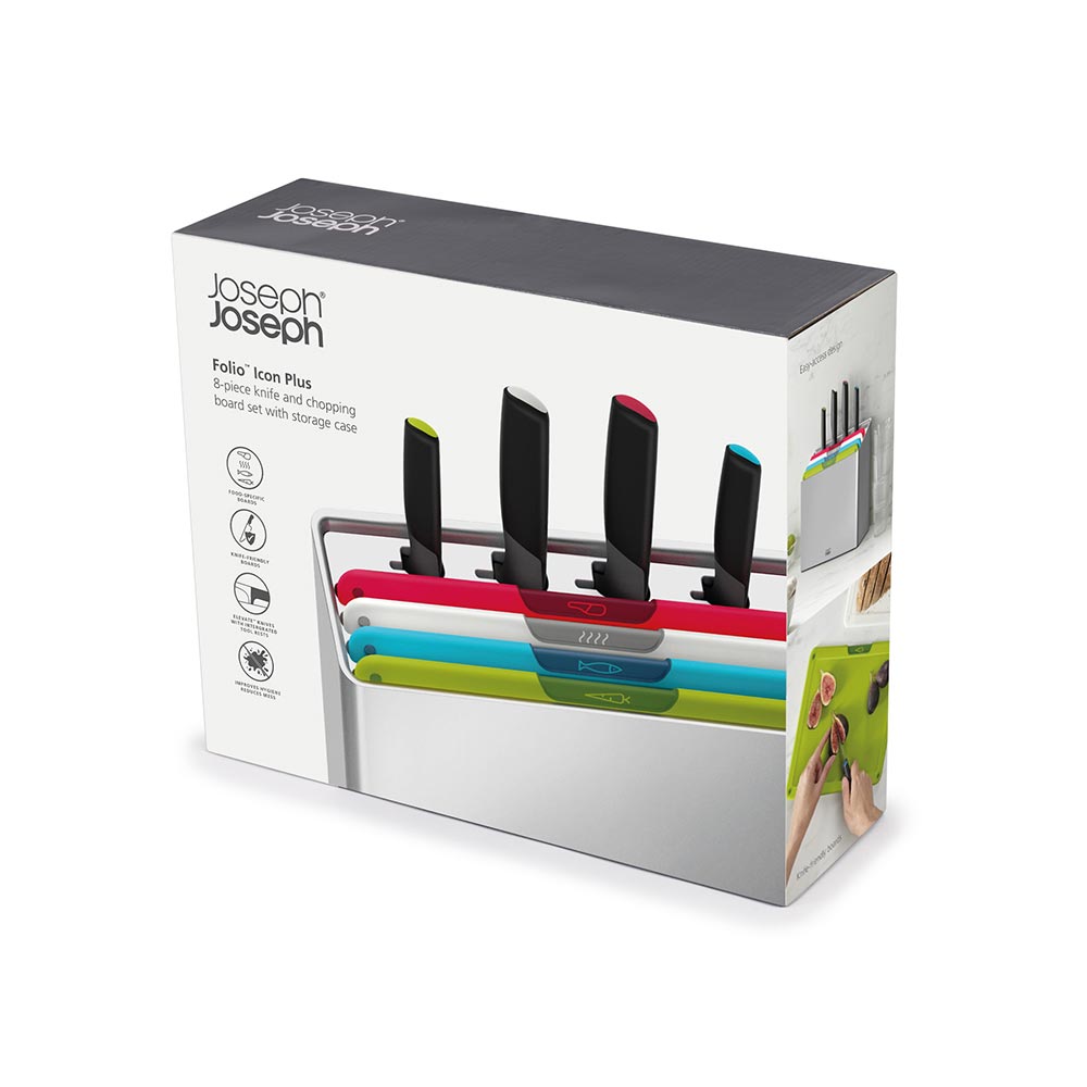 Joseph Joseph Folio Icon Plus 8 Piece Knife and Chopping Board Set