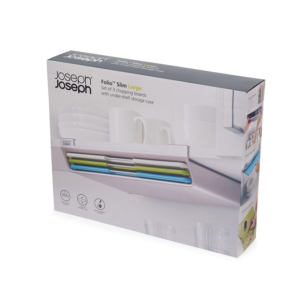 Joseph Joseph Folio Slim Large 3-piece Under-Shelf Chopping Board Set