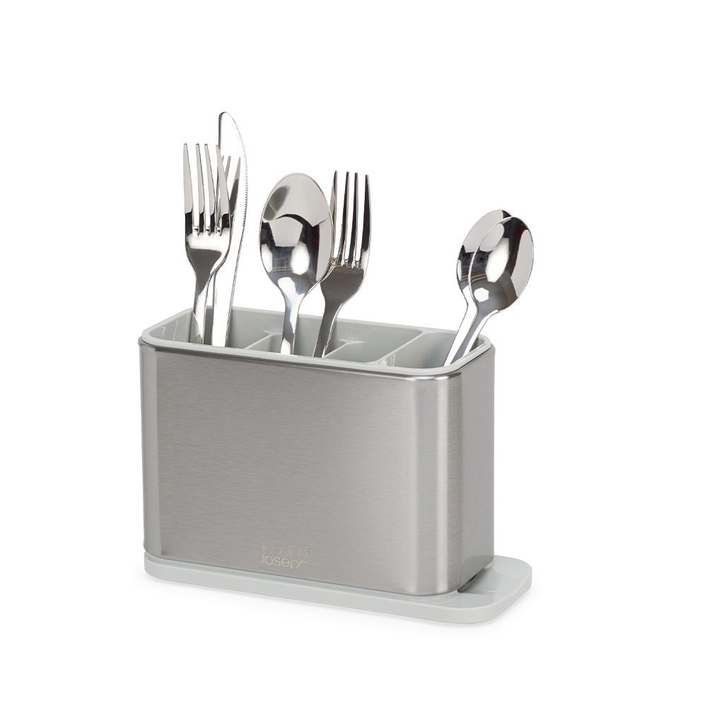 Joseph Joseph Surface Stainless Steel Cutlery Drainer Stone