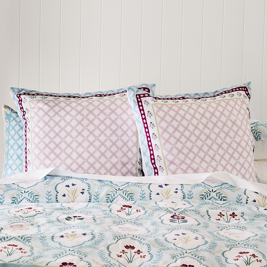 Adorn Living Petunia Set Of 2 European Pillowcases