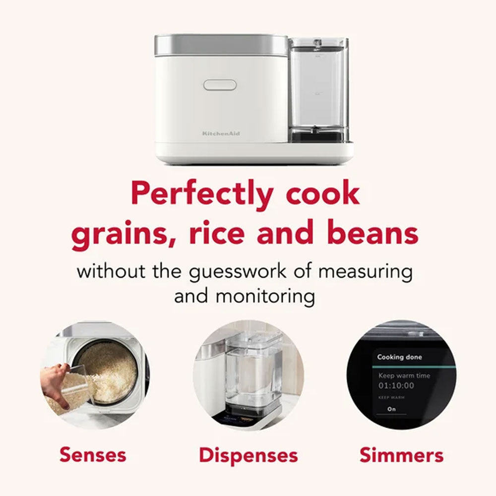 KitchenAid Grain & Rice Cooker Porcelain White
