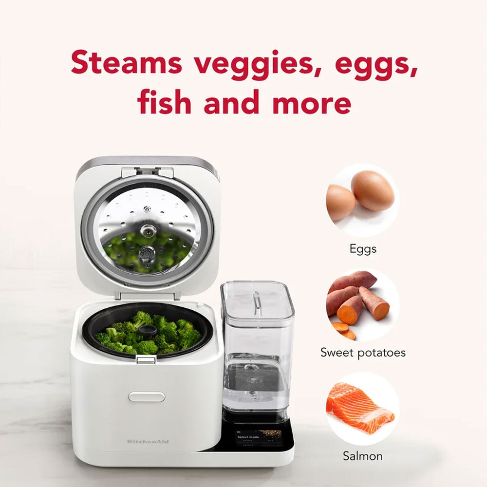 KitchenAid Grain & Rice Cooker Porcelain White