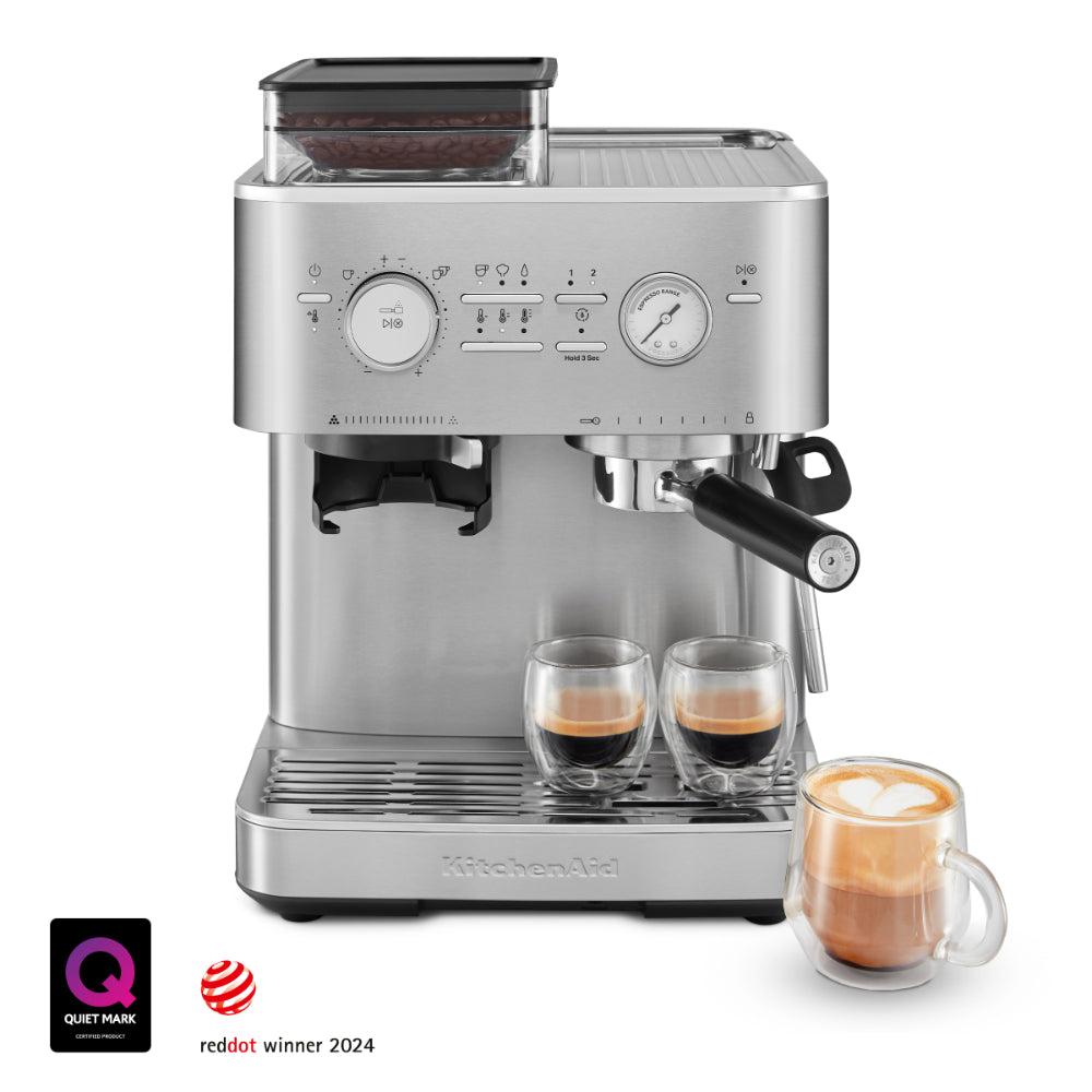 KitchenAid Semi Automatic Espresso Machine With Burr Grinder Stainless Steel