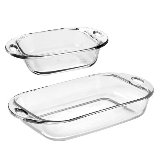 Anchor Hocking Premium 2 Piece Bundle Rectangle & Square
