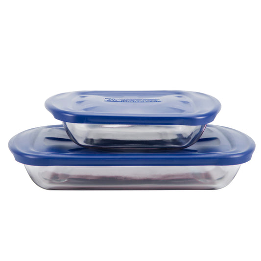 Anchor Hocking Essentials 4 Piece Bakeware Bundle Navy