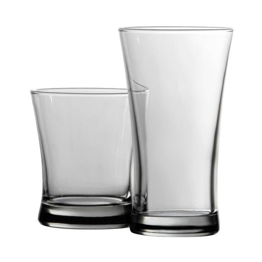Anchor Hocking Set of 16 Linden Rocks & Tea Glasses