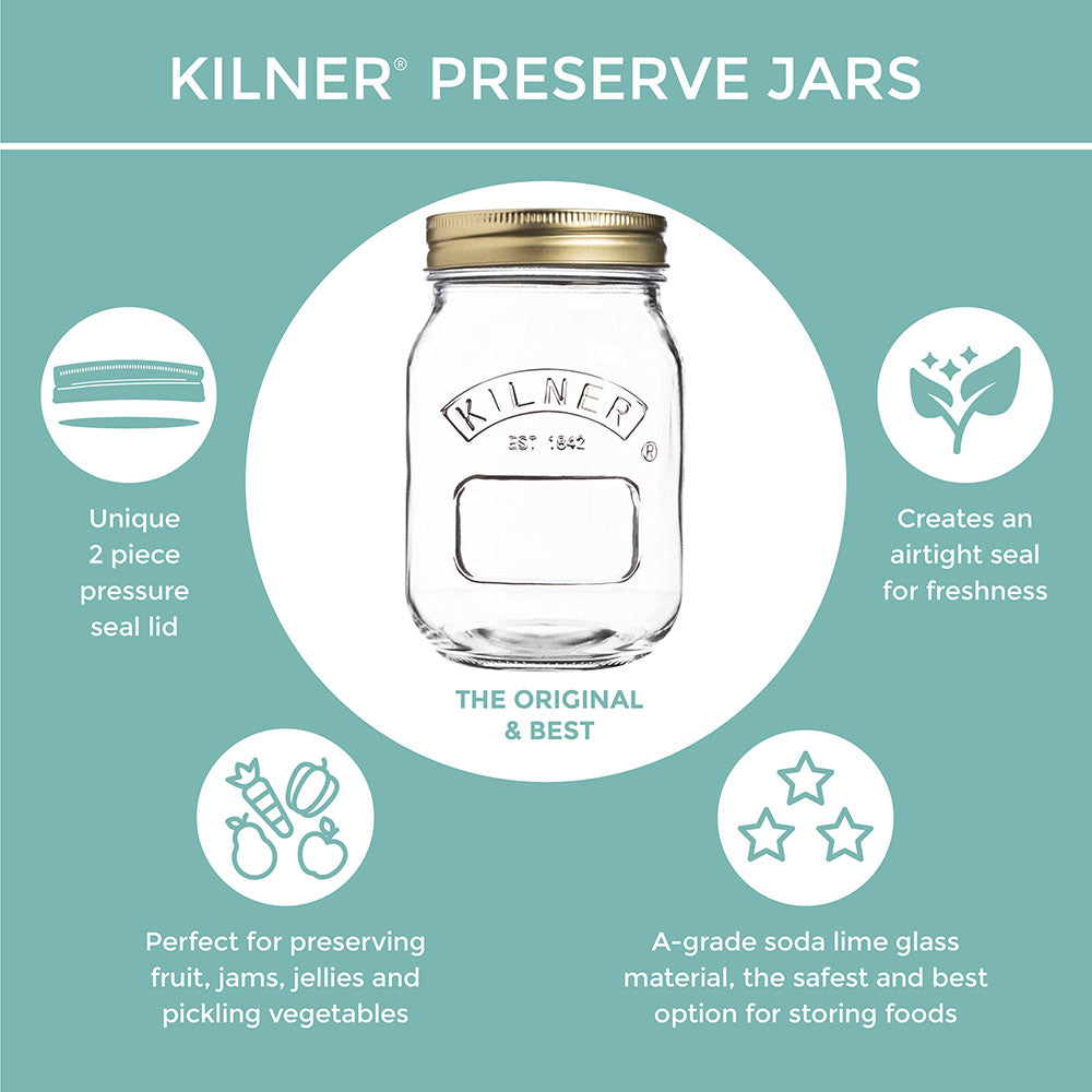 Kilner Preserve 8 Piece Starter Set 500ml