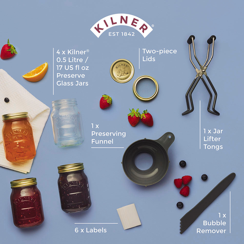 Kilner Preserve 8 Piece Starter Set 500ml