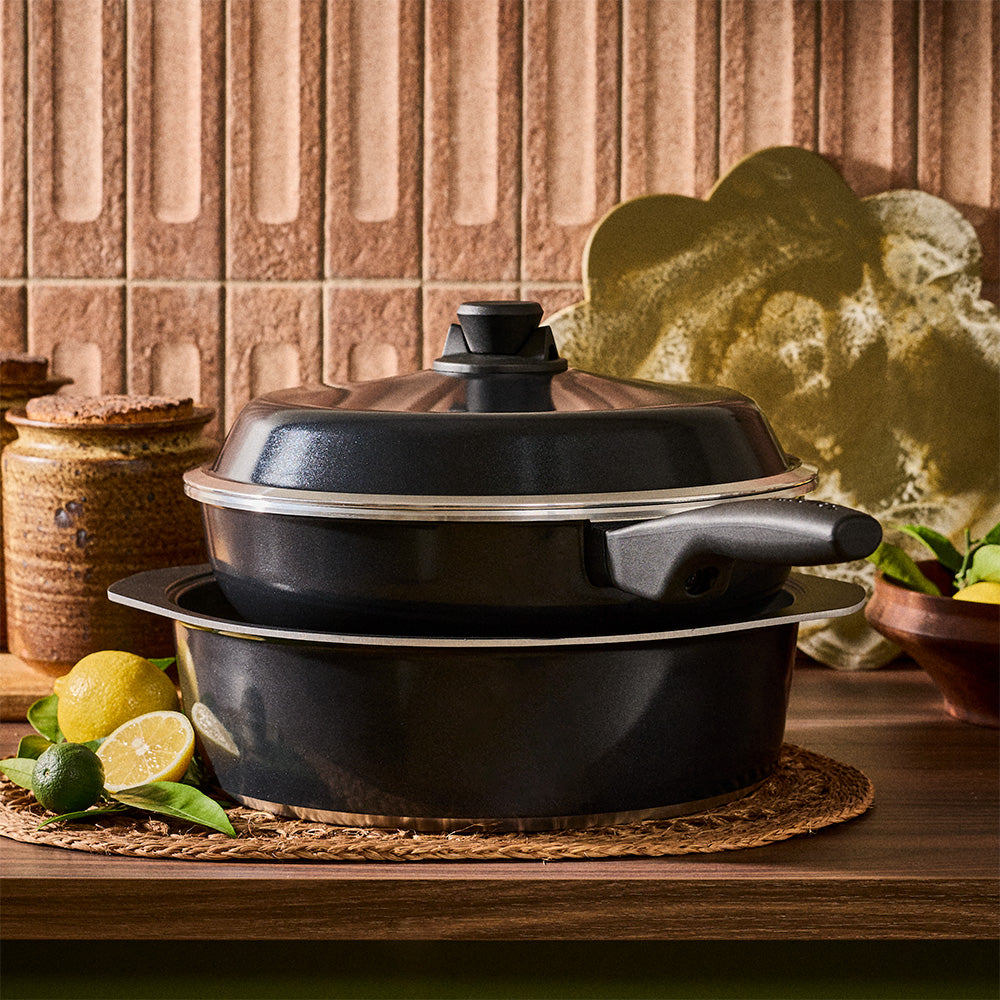 Bessemer 3 Piece Cookware Starter Set 32cm Ebony