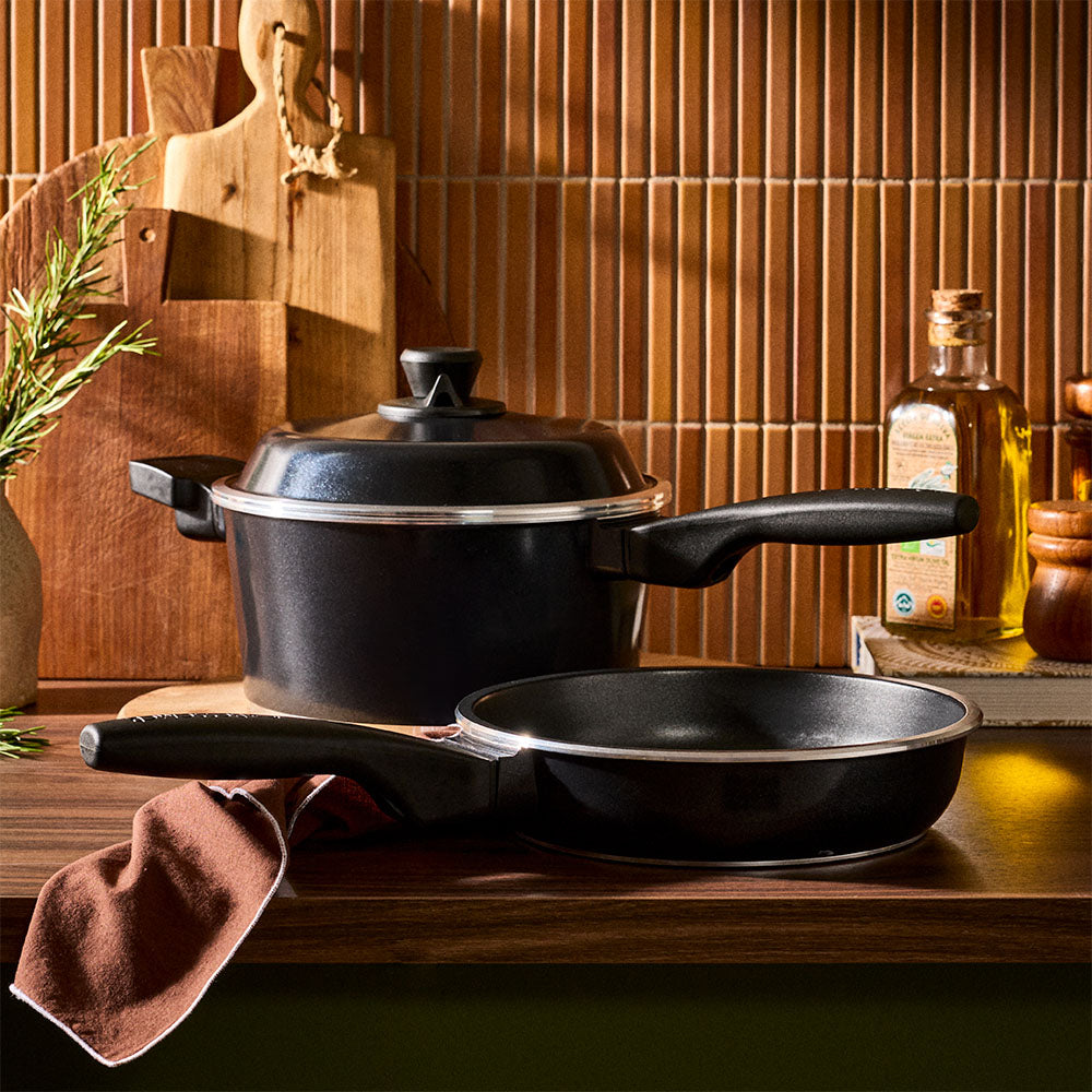 Bessemer 3 Piece Cookware Starter Set 24cm Ebony