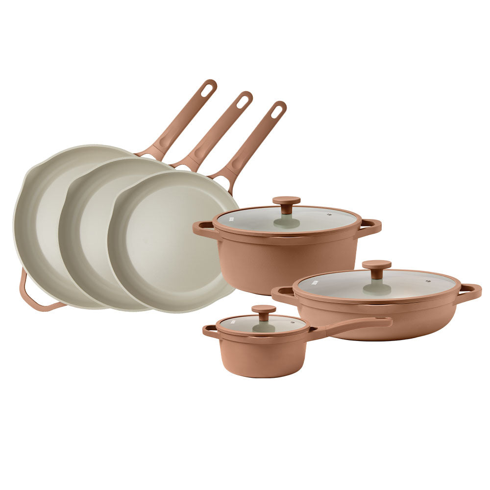 NOOK by Baccarat 6 Piece Cookware Set Terracotta