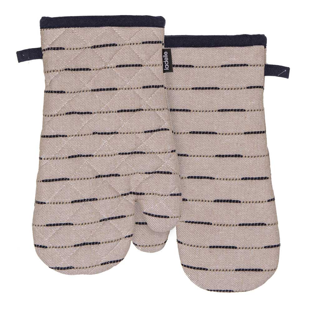 Ladelle Eco Recycled Dash Set of 2 Oven Mitts Indigo