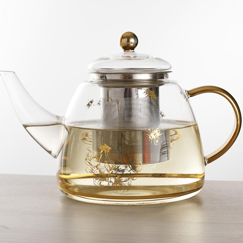 Ashdene Honey Bee Glass Teapot