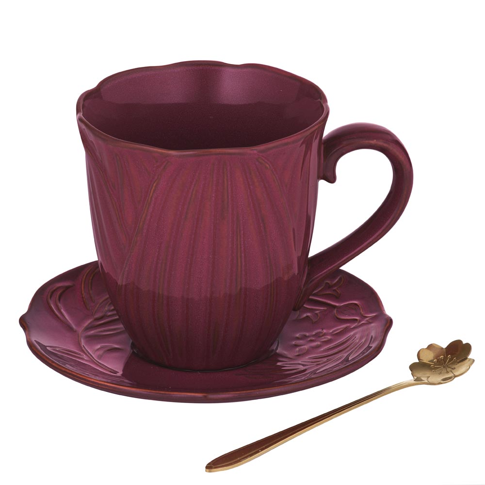 Ashdene Petal Mug, Saucer & Spoon Gift Set