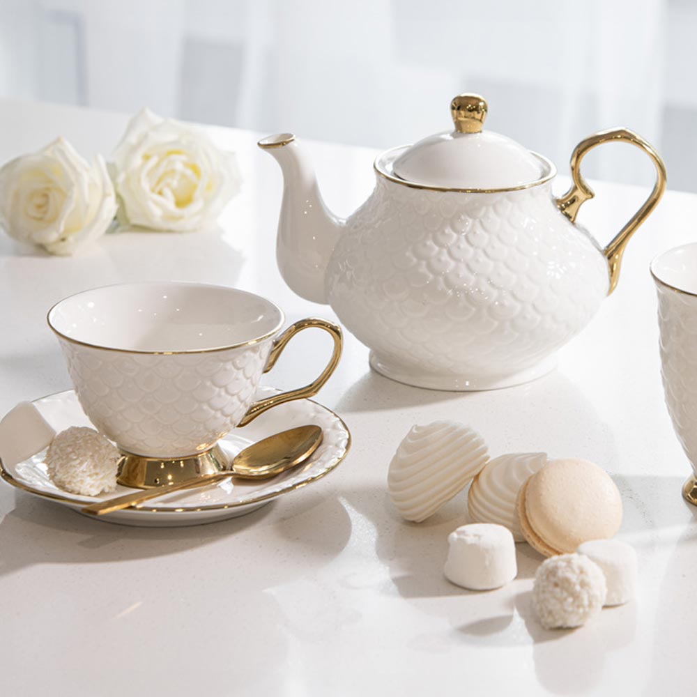 Ashdene Ripple Teapot & Teacup Set