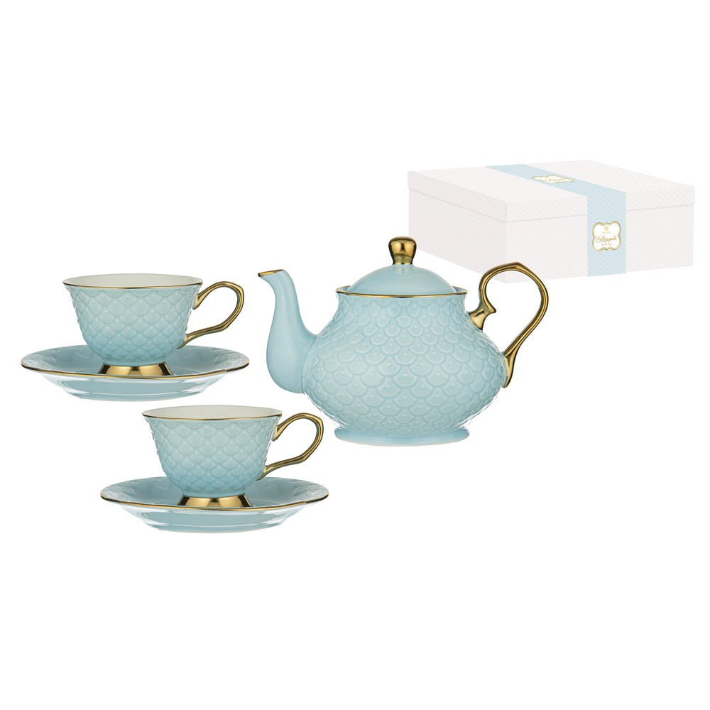 Ashdene Ripple Teapot & Teacup Set