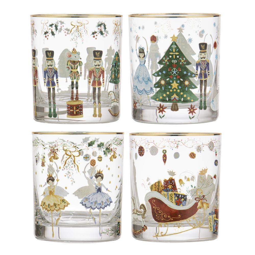 Ashdene Christmas Wonderland Crystal Set of 4 Tumblers